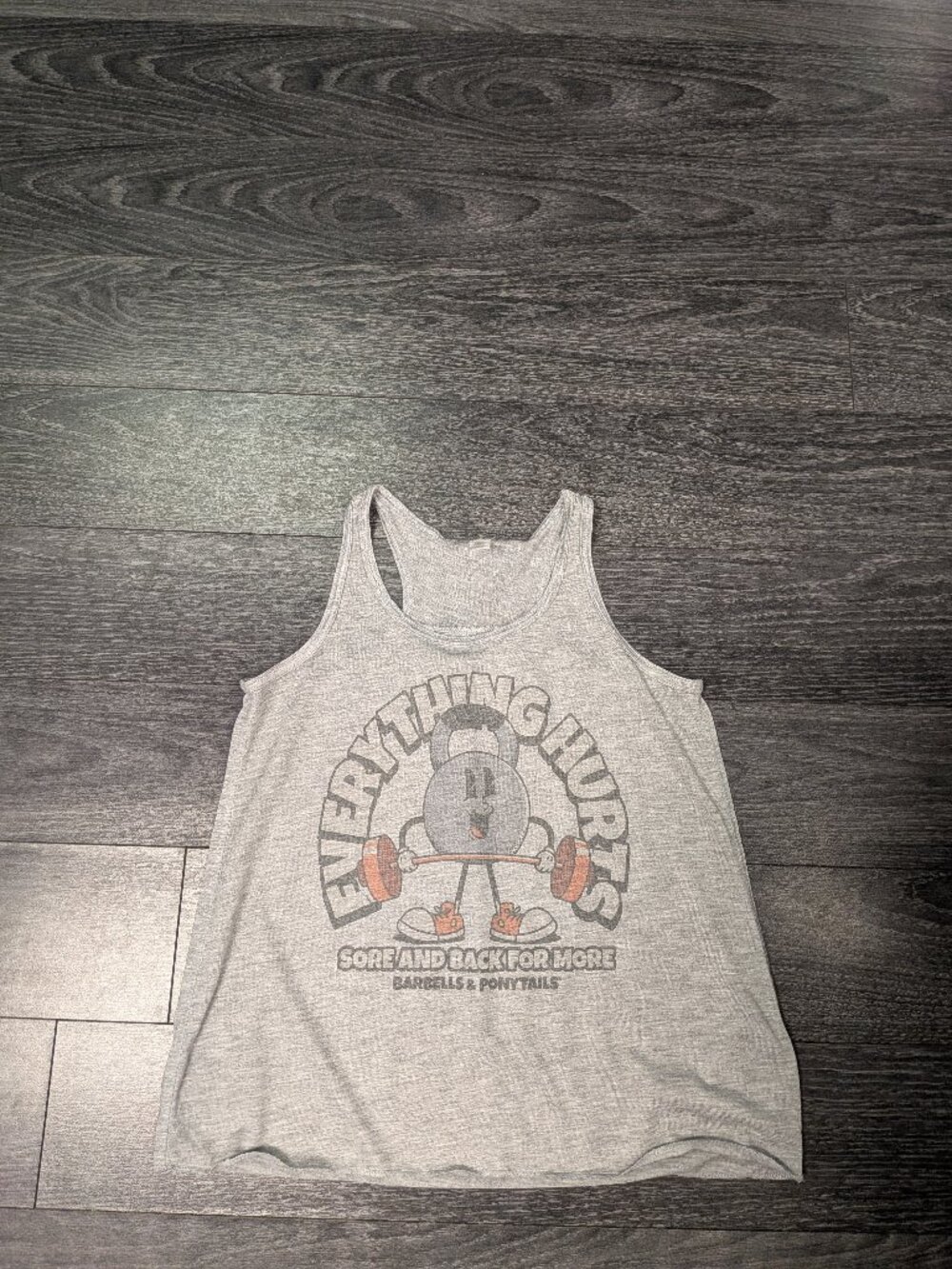 Barbells And Ponytails KIDS "Everything Hurts" Tank Top Sz M 10-12